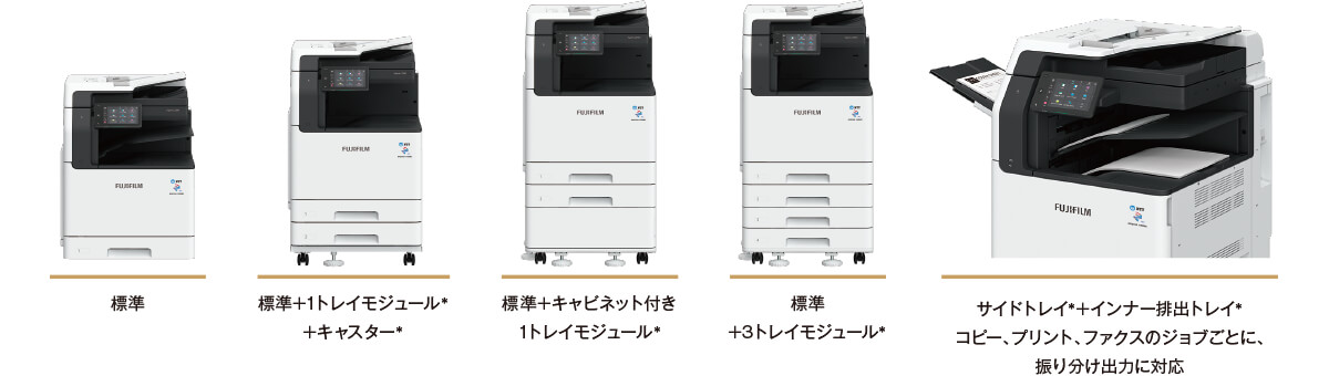 設置場所や用途に合わせた多彩な組み合わせ